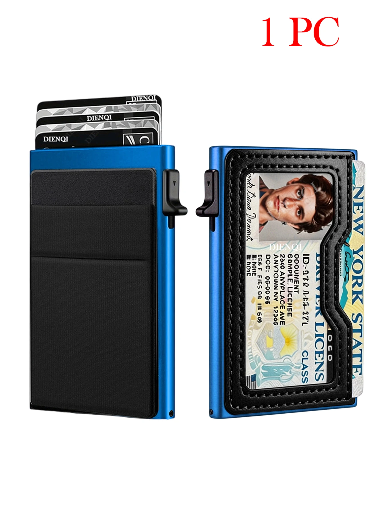 Geldbeutel Kartenetui Geldklammer Schlanker Minimalistischer Pop-Up-Kartenhalter RFID-Smart-Wallets ID-Fenster Mini-Taschen Luxus-Geldbörse Herren