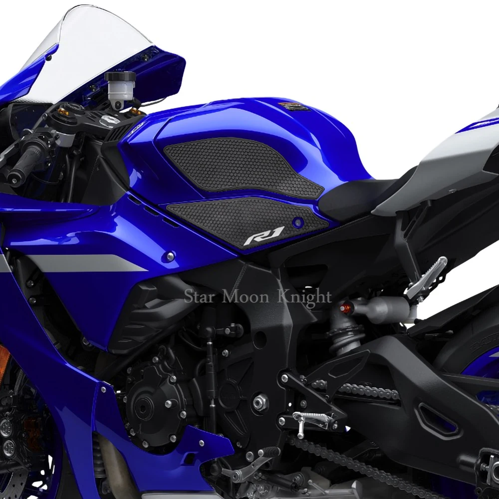 خزان دراجة نارية لاصق مطاطي ، غمد واقي ، قبضة وسادة الركبة شارات ، ياماها YZF R1 r1yzfr1 m-