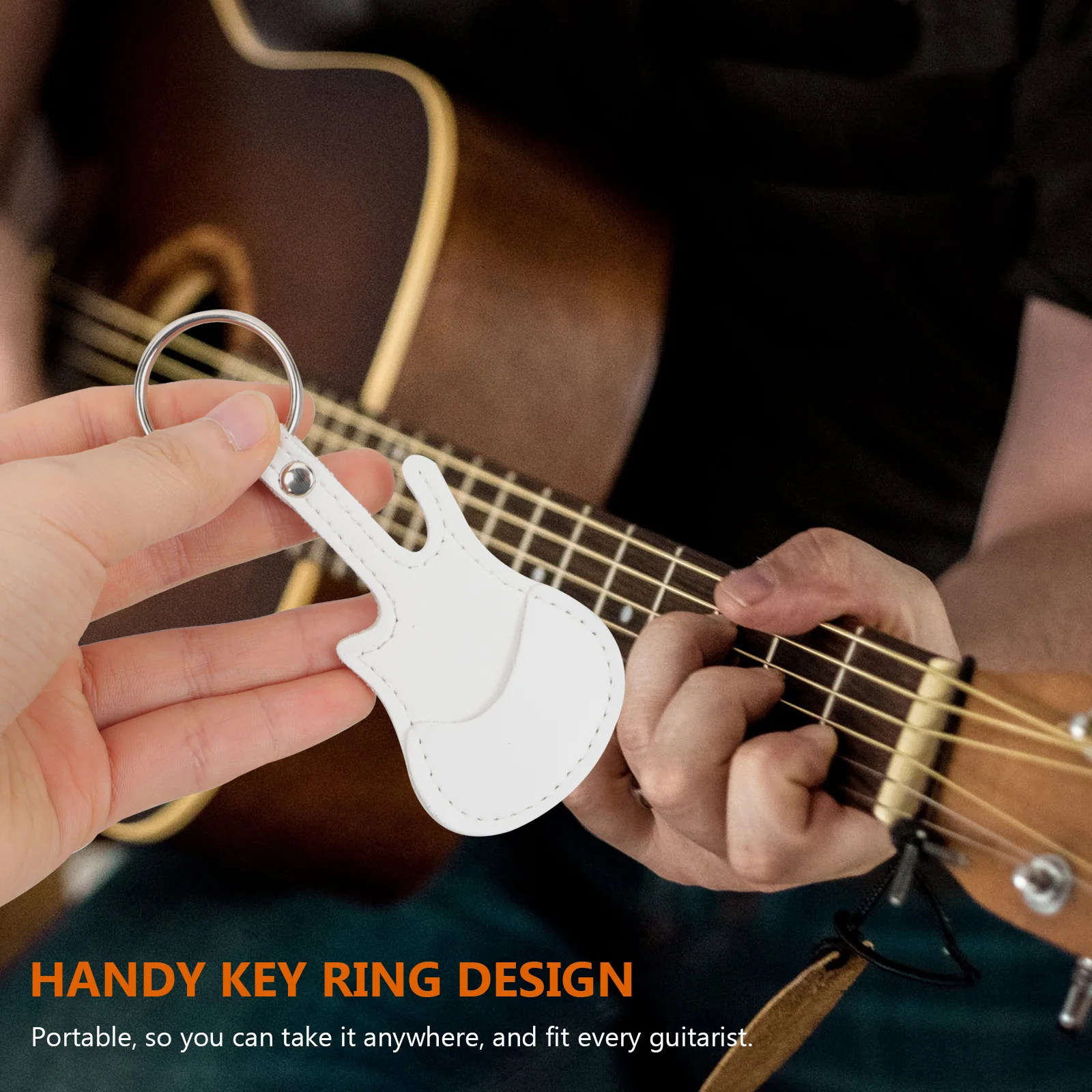 

Pick Storage Bag Guitar Keyring Acoustic Holder Pouch Keychain Plectrum Case Ukulele Travel