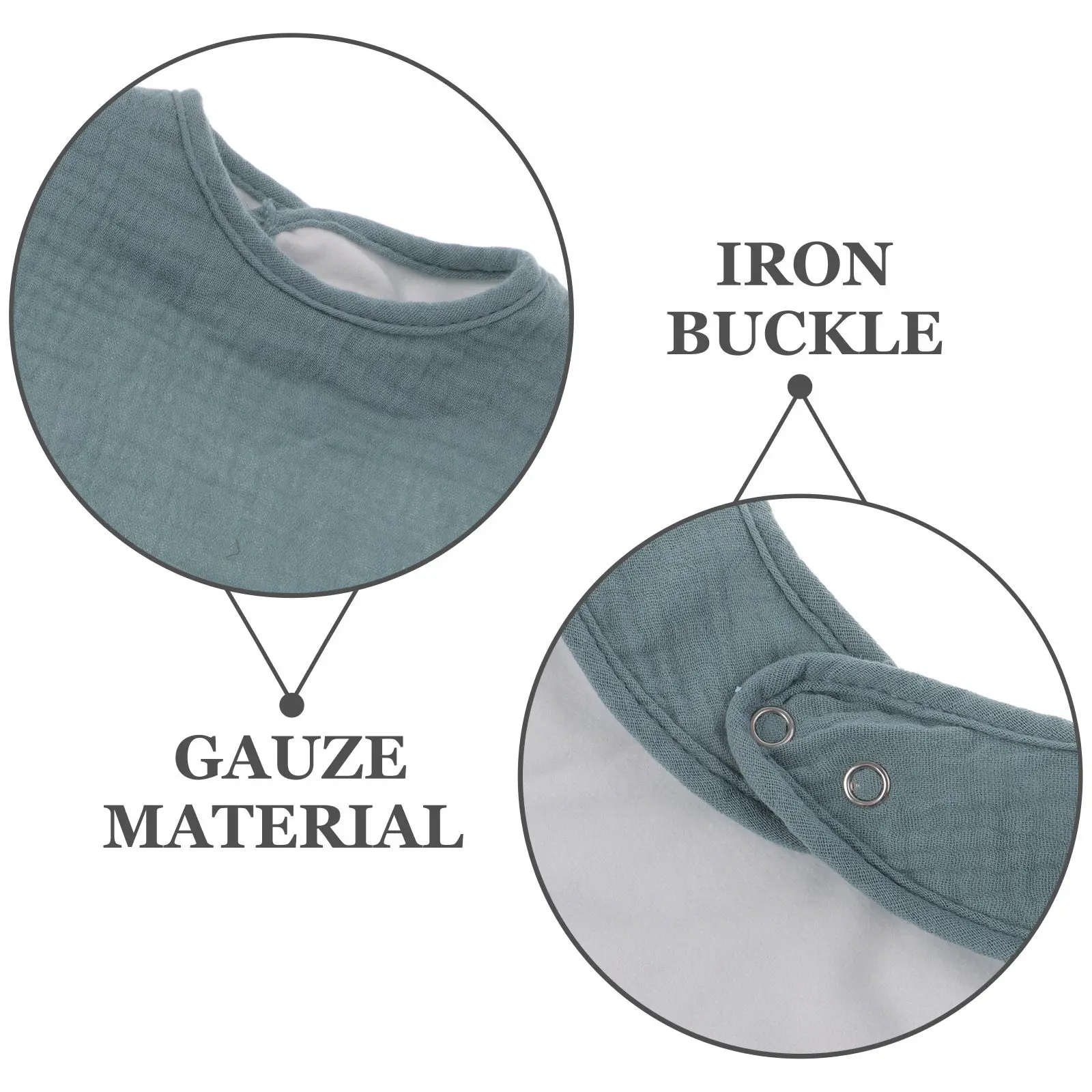 

6Pcs U-Shaped Baby Bibs Drool Proof Soft Lightweight Newborn Toddler Feeding Bibs Washable Skin Friendly for 6-18 Months