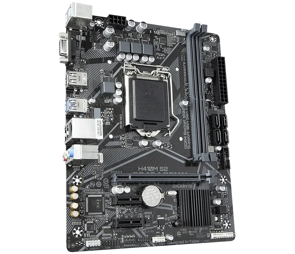 GIGABYTE H410M S2 Motherboard Intel H410 Socket 1200 DDR4 mATX VGA Core USB 3.2 Mainboard