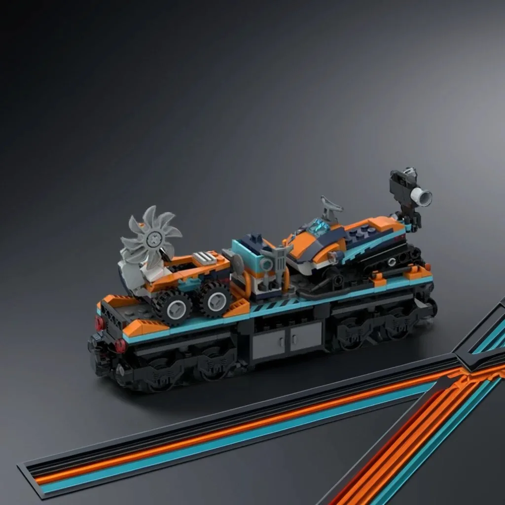 711pcs MOC Train Additional Cars Arctic Polar Express #60470 Model Building Blocks Christmas Gifts Architecture Toy Assemble