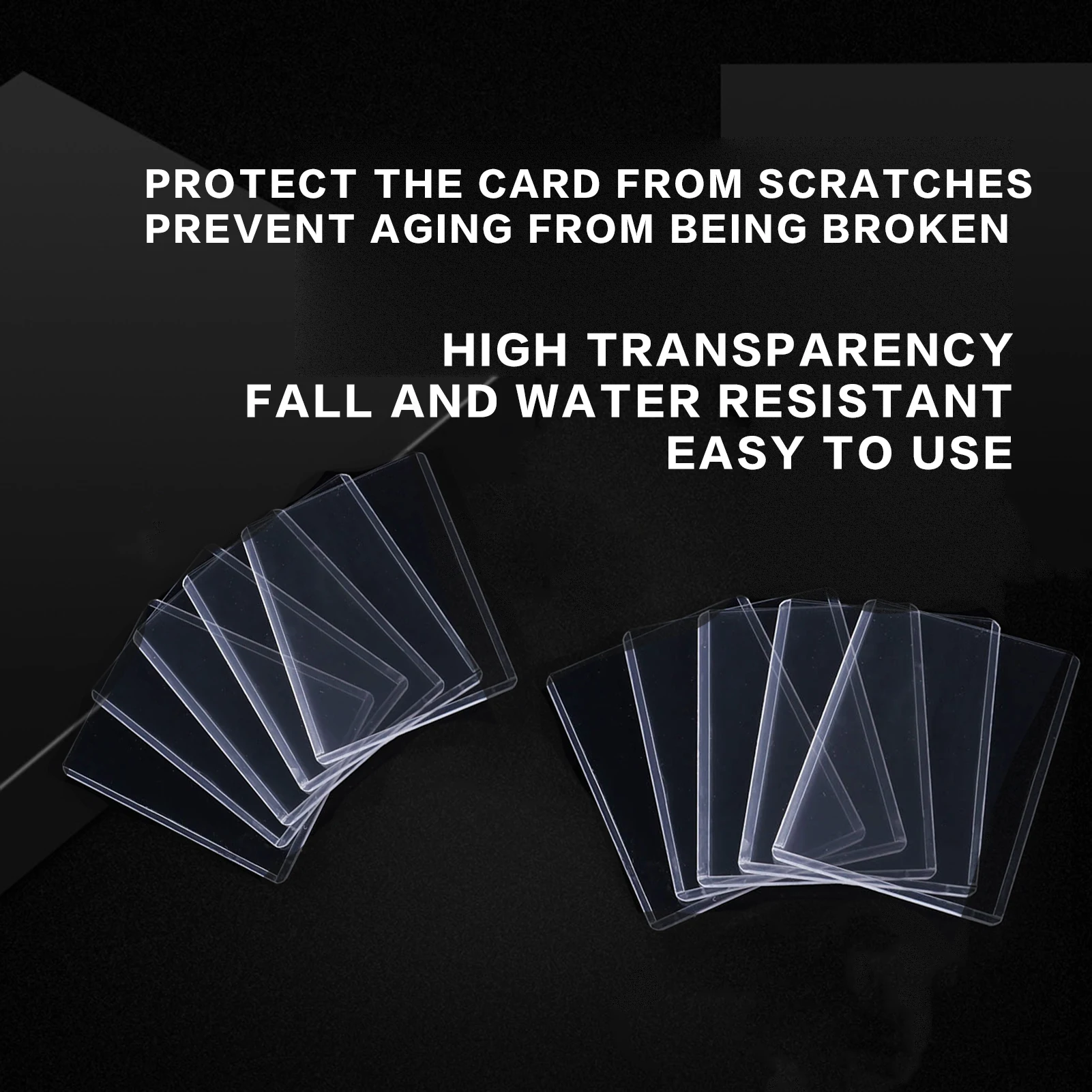 5pcs Clear Trading Card Hard Case Premium Hard Card Sleeve Protector Fit for Standard Sports Cards