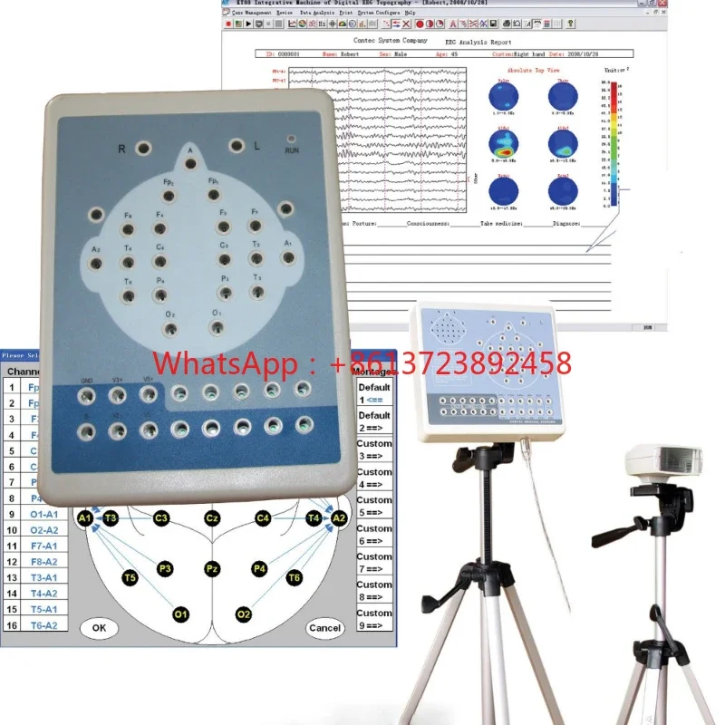 16 24 32 Kanäle Digitaler Elektroenzephalograph Ambulatory Equipment EEG Machine Electric Brain Electroencephalogram Mapping