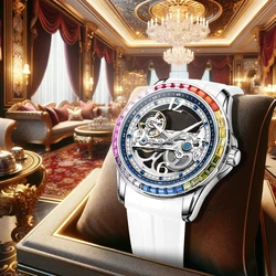 New Fashion Trend Double sided Hollow Fully Automatic Mechanical Watch Night Glow Korean Light Luxury Watch