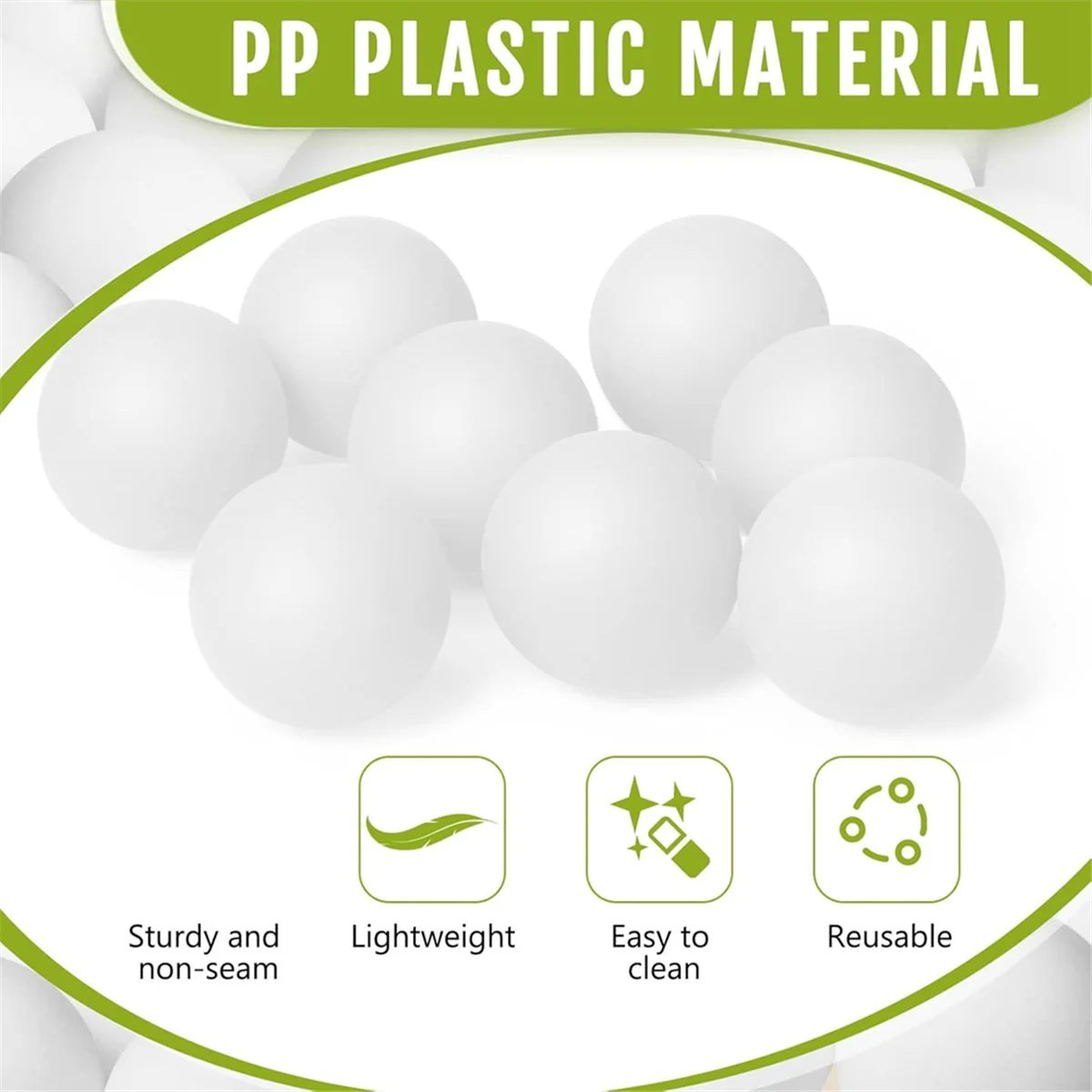 

CLCUV 100pcs Ping Pong Balls 40mm Beer Balls Bulk Washable Small Game Balls for Carnival Pool Games Party Decoration Pet Toys