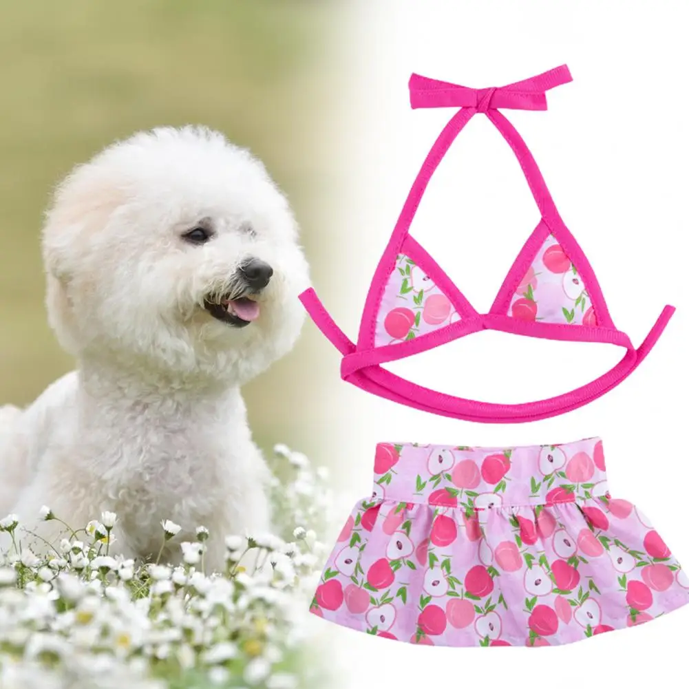 1 Set Pet Swimsuit  Eye-catching   Pet Bikini Sexy Sling Party Bikini Dog Dress