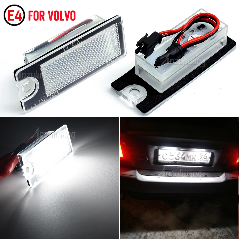 

Car Led Accessories Lamp License Plate Number Light For VOLVO V70 2001-2007 CX70 2001-2006 S60 2001-2006 S80 1999-2006 XC90 2003