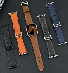 Herm È S Leather Strap for Apple Watch Band Series Ultra 8 7 6 5 4 3 2 1 SE 49mm 45mm 44mm 40mm Men Women Iwatch Dermis Bracelet