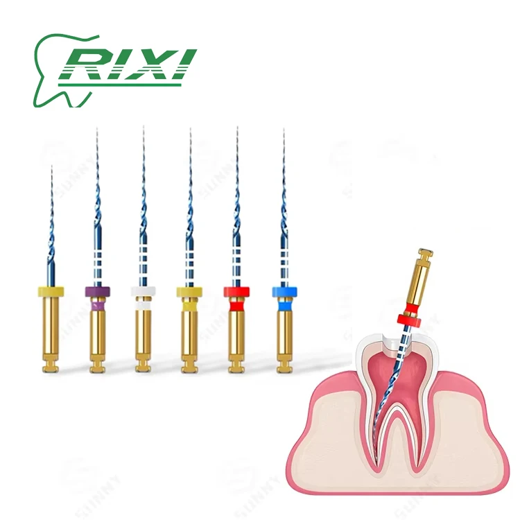 

RIXI 5box Dental Endodontic RX-MRF (blue) Root Canal Files Dental Rotary Files for Dentistry Endo Motor Treat tips Factory Price