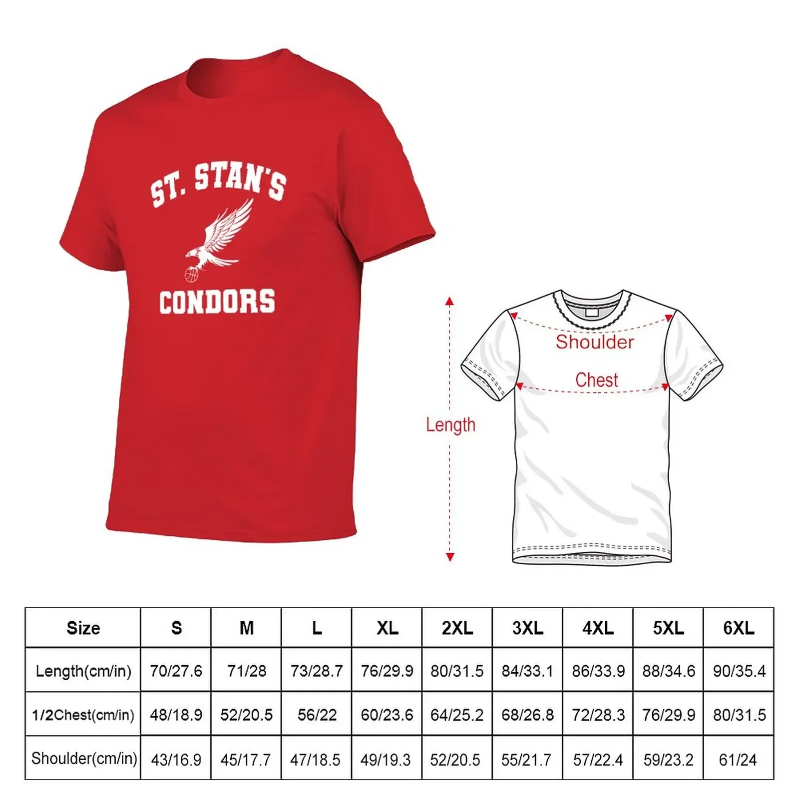 New CYO Vintage St. Stan's Condors T-Shirt hippie clothes customized t shirts summer clothes plus size t shirts mens t shirt