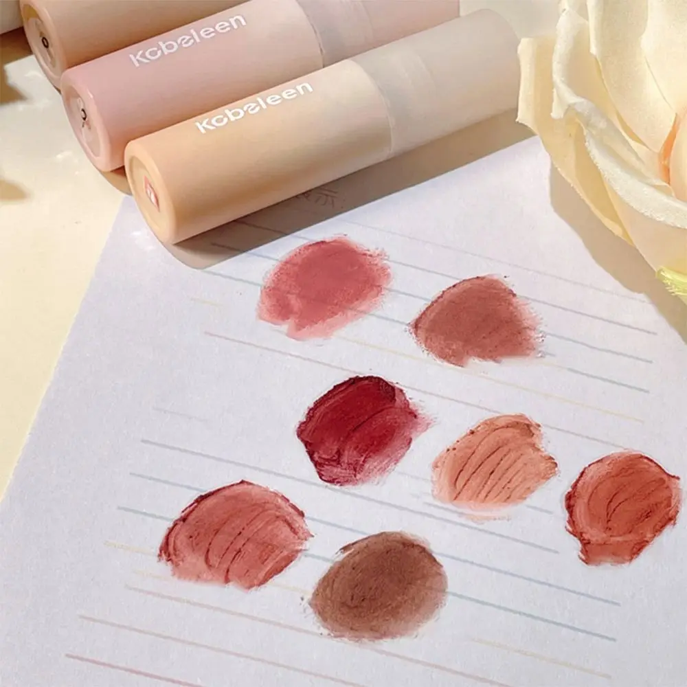 패션 립 플럼프 매트 립 글로스 롱래스팅 7가지 색상 아이스크림 립스틱 입술 탄력 증가 립스틱 메이크업 화장품