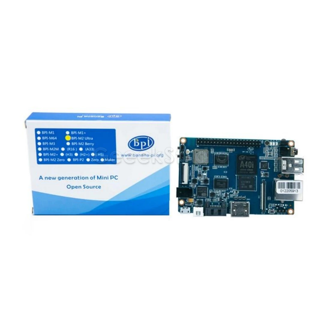 Banana Pi BPI-M2 Ultra Allwinner A40i Quad Core 2GB DDR3 8GB eMMC With Onboard WiFi BT4.0 Support SATA MIPI DSI CSI Single Board