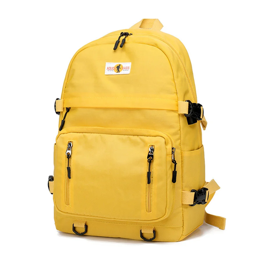 Mochila impermeable para escuela secundaria, bolsa grande con puerto usb para libros, color amarillo y negro, para adolescentes, niños y niñas