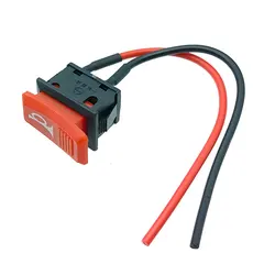 10PCS Red Horn Switch Car Button E-bike Motorcycle Horn Universal Momentary Push Switch Plastic 2 Pin Self-reset