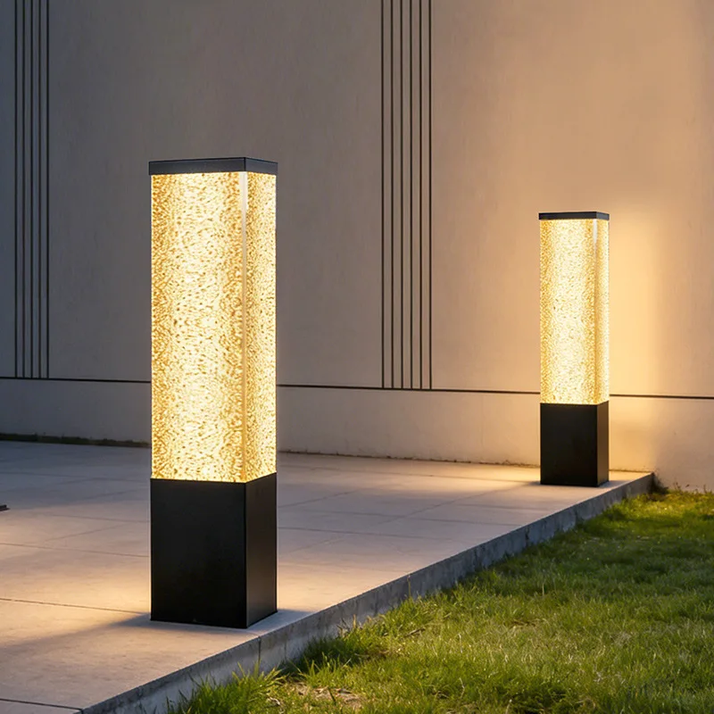 Stainless Steel Outdoor Light Courtyard Park Villa Garden Lights Japanese Minimalist Waterproof Lamp Grassland LED Decor Lamps