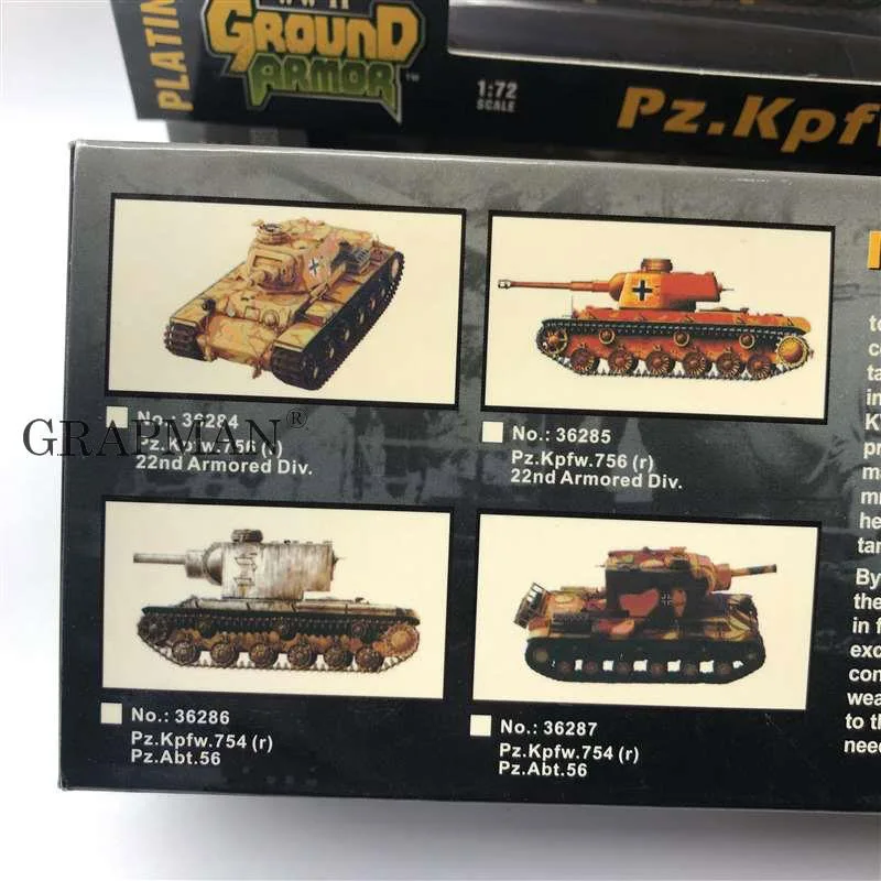 1/72 WWII Germany Pz.Kpfw Heavy Tank German Army Tank Platinum Collectible Assembled Model Finished Model Easymodel Toy