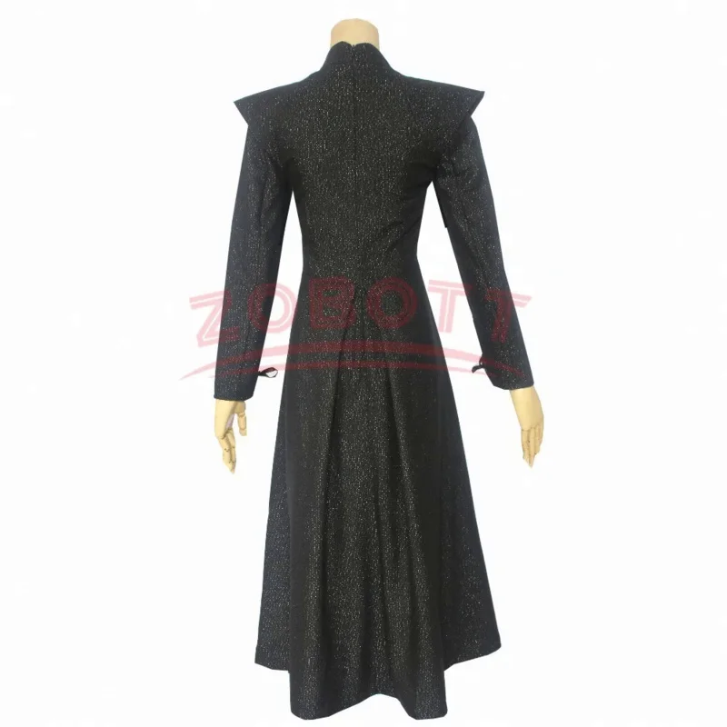 Daenerys Targaryen Dany Cosplay Costume Middle Ages Dress Uniform Black Outfit Cloak Halloween Party Costume for Women Aldult