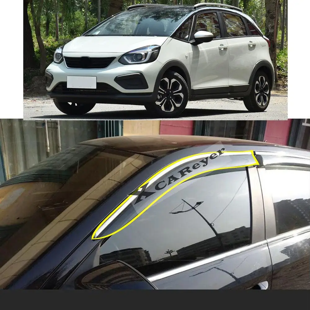 For Honda Fit Jazz Life GR9 Hatchback 2020 2021 2022 Car Body Sticker Plastic Window Glass Wind Visor Rain/Sun Guard Vent