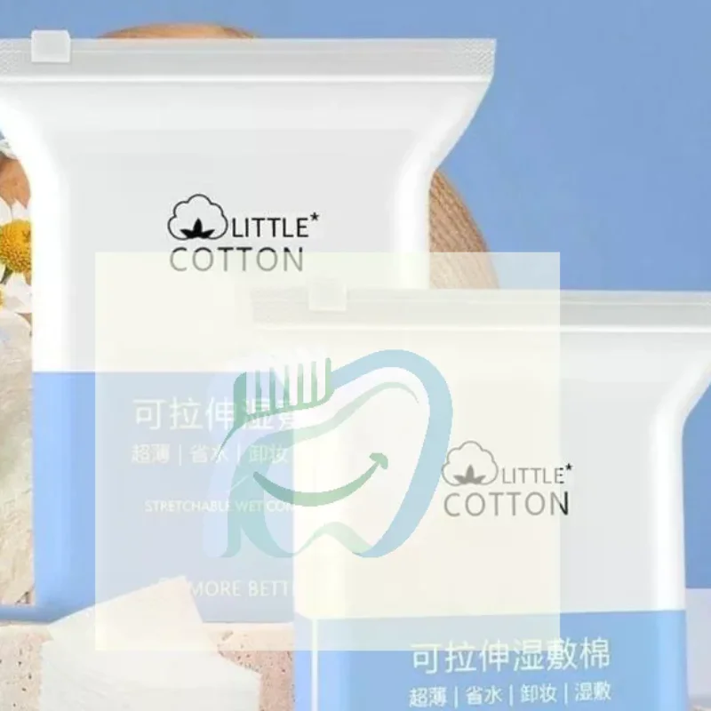 200 Pieces Disposable Makeup Cotton Wipes Thin Stretchable Soft Cleansing Pads for Travel Portable Makeup Removal Skincare Use