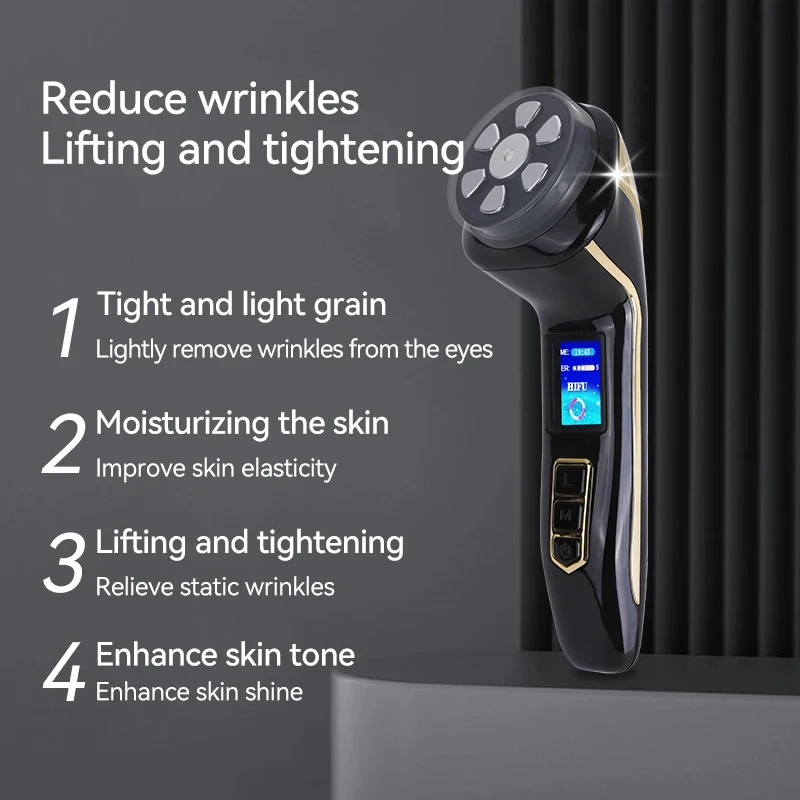 

Lobemoky Portable 4 In1 Rf Radio Frequency Ems Face Lifting Skin Tightening Beauty Personal Care Anti-Aging Led Beauty Device