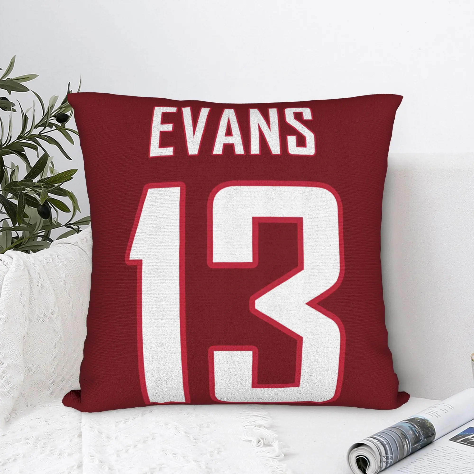 Mike Evans Number 13 Square Pillow Case Rugby Football Cushion Cover Vintage Zippered Decor Pillowcase for Home 40*40cm
