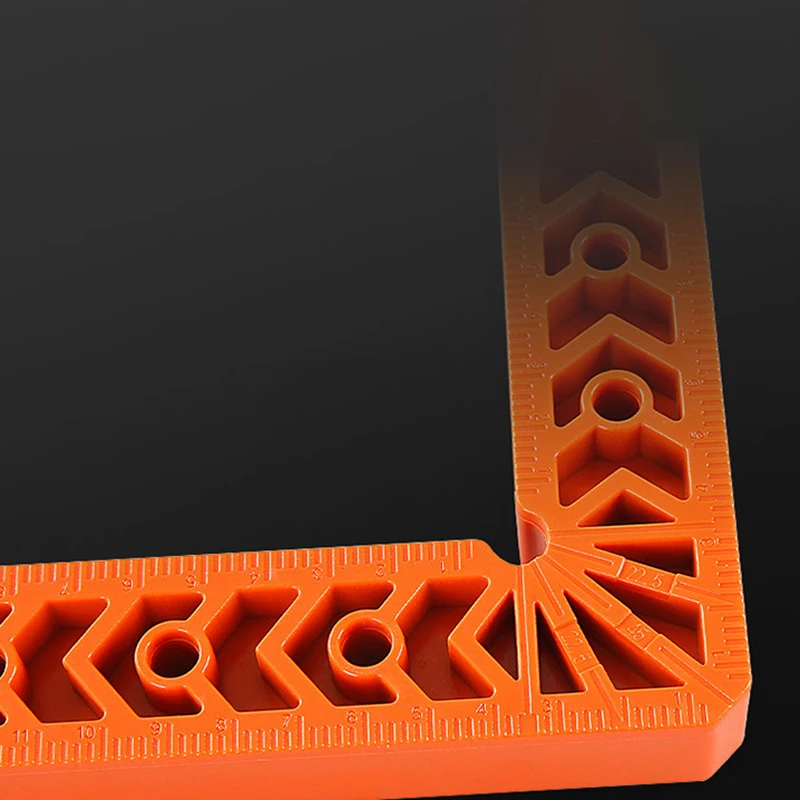 مجموعتان من قفل 3/4/6 بوصة وفتحة دائرية مساطر تحديد المواقع بزاوية قائمة 90 درجة على شكل حرف L مسطرة تحديد النجارة