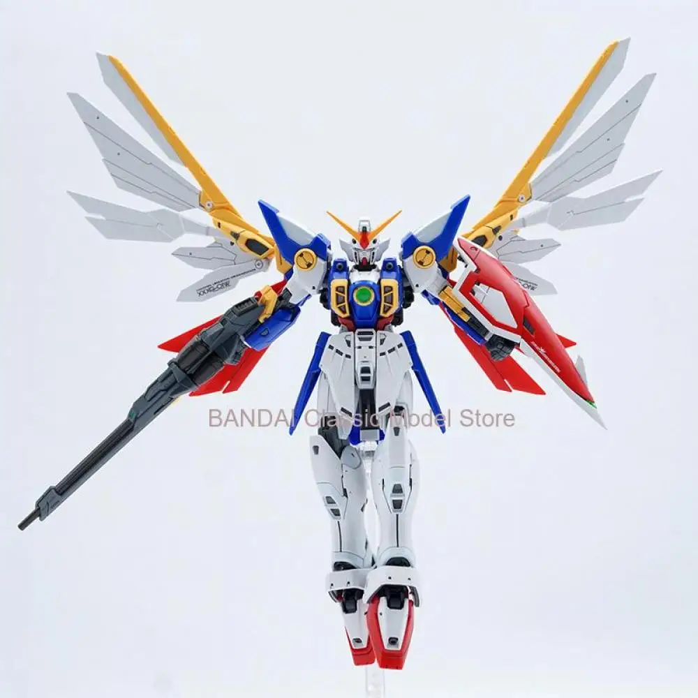 Bandai Figur Aksi GUNDAM Sayap RG Asli XXXG-01W Kit Model Gundam Mainan Sayap Gundam EW untuk Hadiah Anak Laki-laki untuk Anak-anak