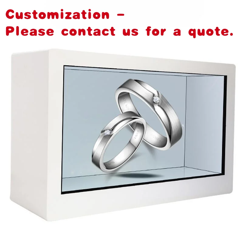 custom.10.1 Inches Transparent LCD 3D Display Stand Box Screen LCD Advertising Product Counter Showcase Retail Store I