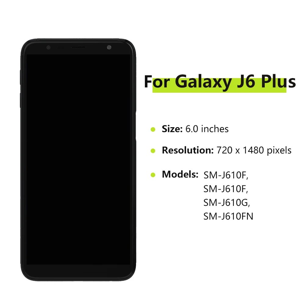 Ensemble écran tactile LCD de remplacement, 6.0 pouces, pour Samsung Galaxy J6 + J610 J610F J610JoyDisplay