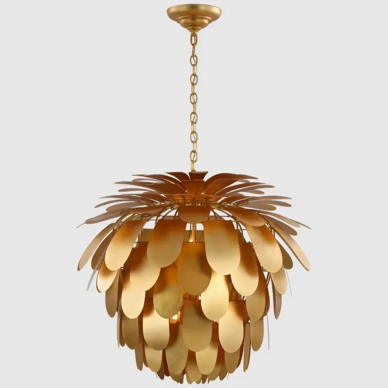 Antique Brass Farmhouse Style Hanging Lamp Living Dining Room Decorative Industrial Ceiling Kitchen Chandelier Pendant Light