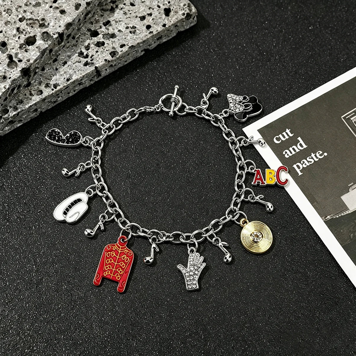 Classic Charm Jackson Music Bracelet Unisex Bracelet Fashion Jewelry Accessories Props Fan Memorial Gift