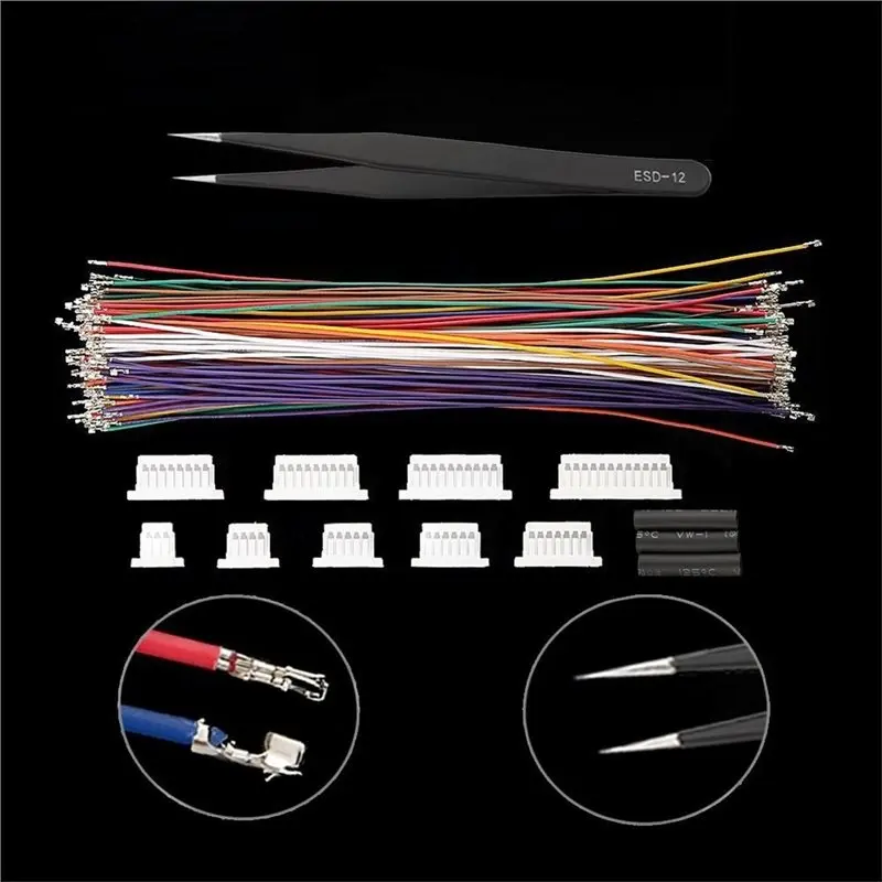 EYFL-SH1.0MM JST 1Mm Cable Connector Kit For GPS Racing Drone With 28AWG Crimped Terminal