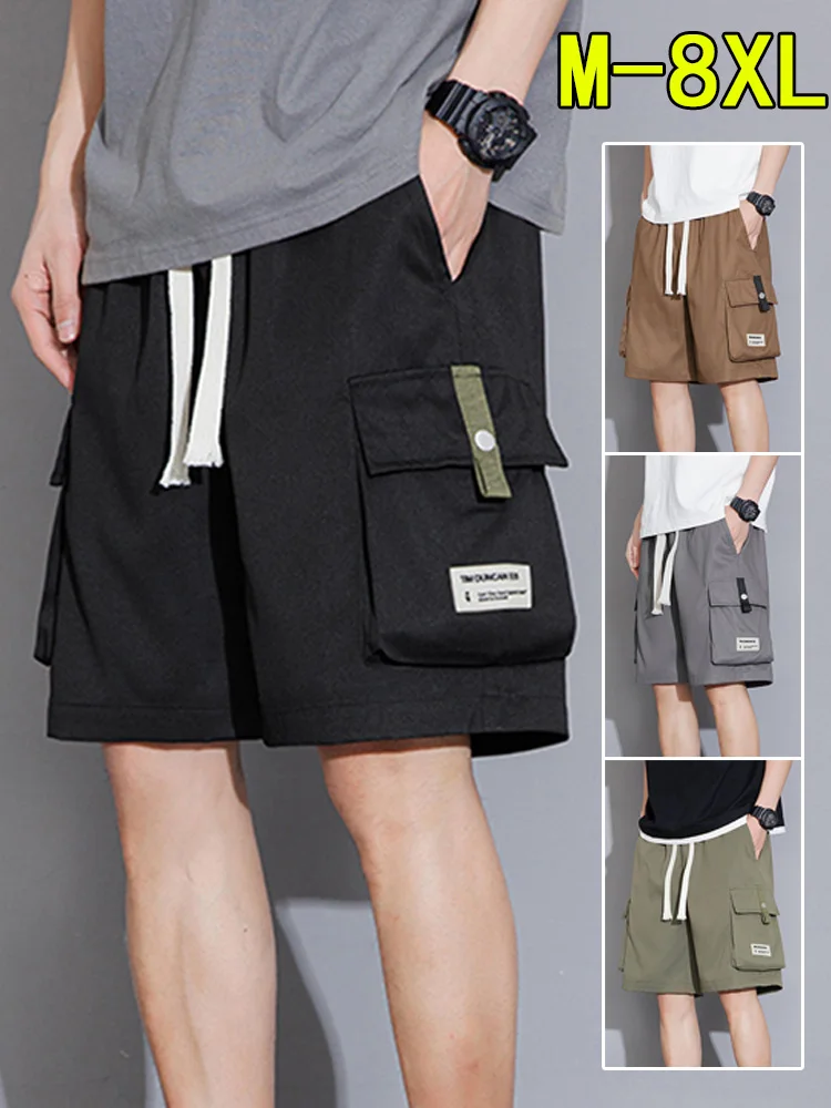 Baggy Short Workwear Shorts Techwear Cargo Men's Black Golf Multiple Pockets Tactical Man Summer Jeans Casual Pants