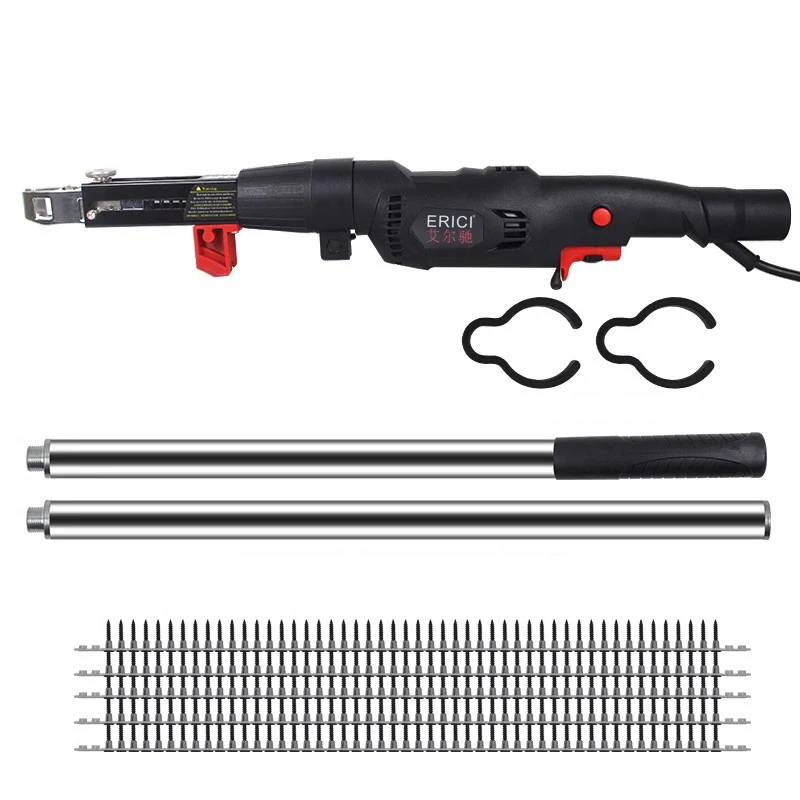 220V electric chain belt screw gun automatic climbing nail gun ceiling playing drywall self-tapping decoration screw gun