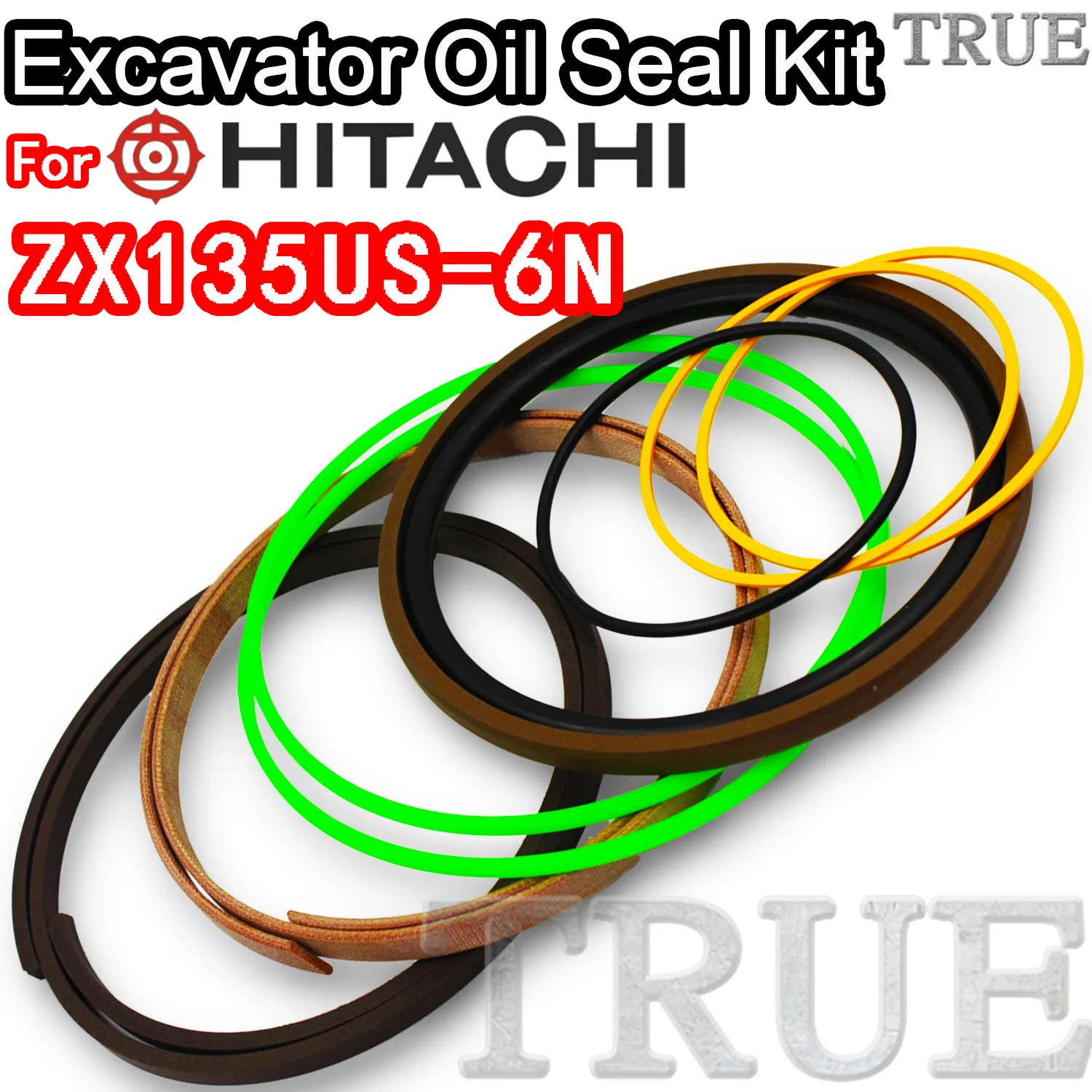 For ZX135US-6N Hitachi Oil Seal Excavator Repair Kit ZX135US 6N Piston Rod Shaft Replacement Dust Bushing FKM High Quality Blade