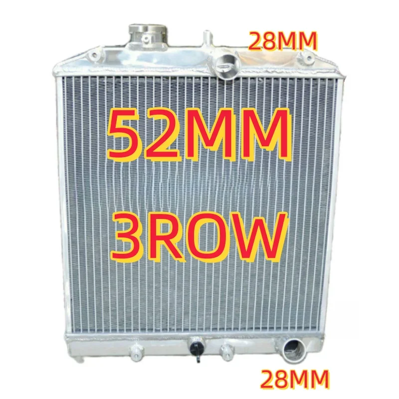 HOT SALE 3ROW 52MM durable Aluminum Radiator for 92-00 HONDA CIVIC EG EK/DEL SOL/INTEGRA D15/D16 Manual 28MM IN/OUT 93 95 97 99