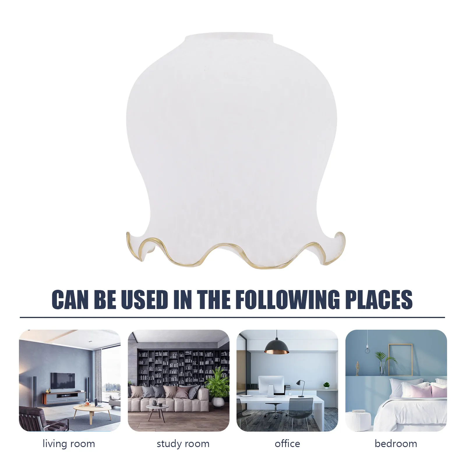Elegant Flower Glass Lamp Shade for Ceiling and Wall Lights – Soft Eye-Protection Decorative Lamp Cover