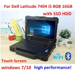 2023 High Quality Latitude 7404 Rugged Extreme Toughbook I5-4300U 8GB 16GB Ram Diagnositic Laptop for All data MB STAR C4 C5 C6