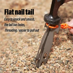 TiTo Titanium Tent Peg Triangular Titanium Tent Nail Camping Outdoor Camping Traveling Windproof Titanium Tent Stake