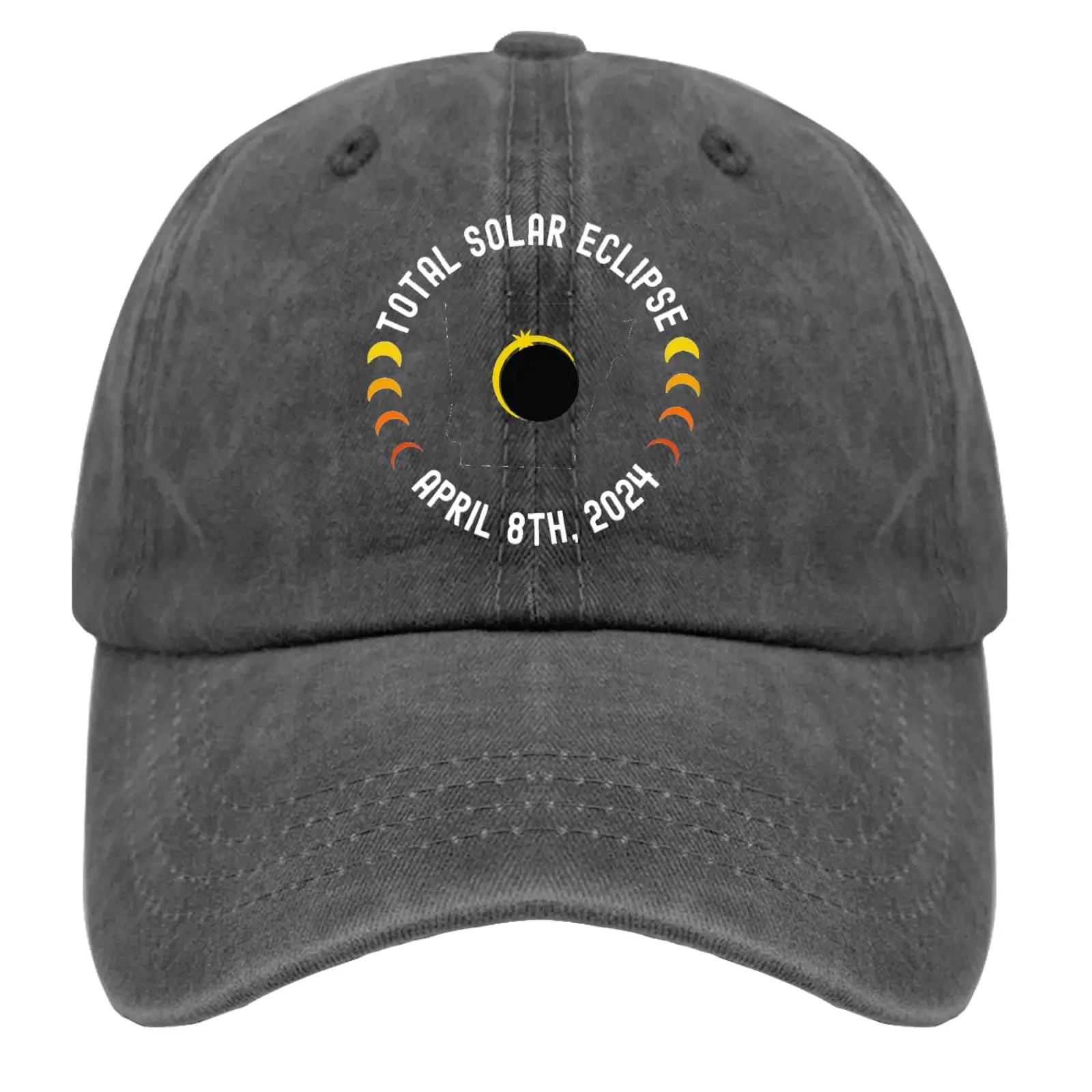 

Total Solar Eclipse April 2024 caps Vintage Cotton Washed Baseball Cap Adjustable Dad Hat Crazy