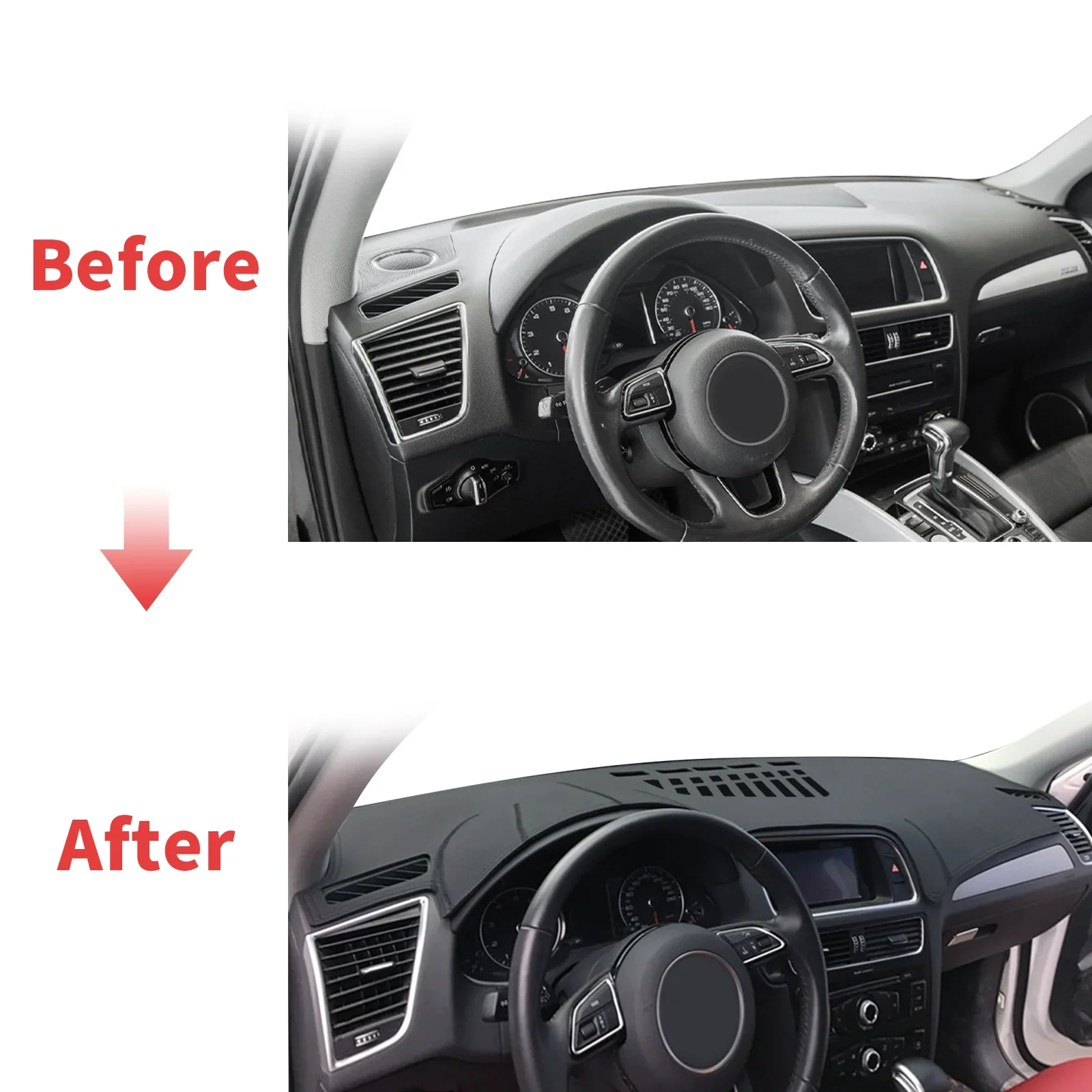 Fit for Audi Q5 8R 2009 2010 2011 2012 2013-2016 Car Accessories Dashmat Protective Carpet Dashboard Cover Pad DashMat Sunshade