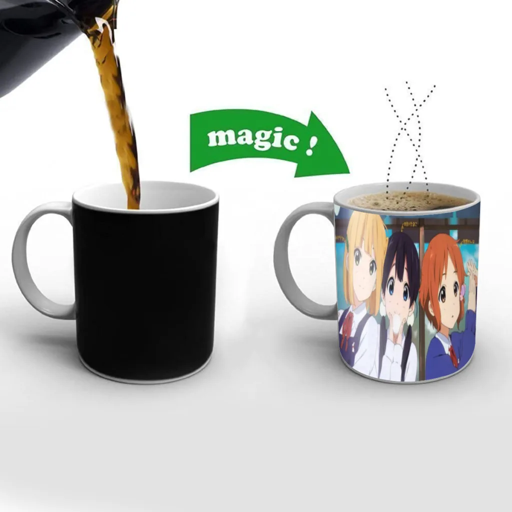 

T-Tamako Market Anime Magic Hot Cold Heat Temperature Sensitive Color-Changing Coffee Tea Milk Mug Cup