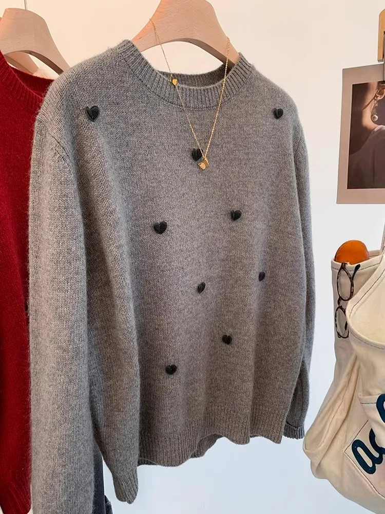 

Мягкий шерстяной длинный светящийся круглый свитер Ne, удобный свободный женский вязаный топ для похудения, модная повседневная верхняя одежда на осень