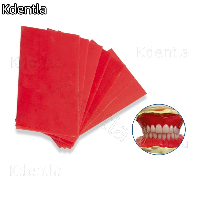 5 x 17sheets/pack 1.3mm Dental Wax Flakes Dentistry Lab Material Base Plate Red Summer Modelling Wax Material For False Teeth