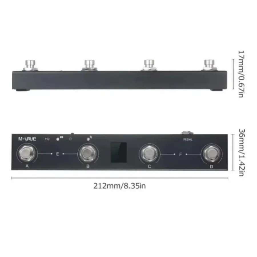 وحدة تحكم M-VAVE Chocolate MIDI BT قابلة لإعادة الشحن 4 أزرار وحدة تحكم MIDI ودواسة التحكم في التطبيق مع نظام نقل لاسلكي #6