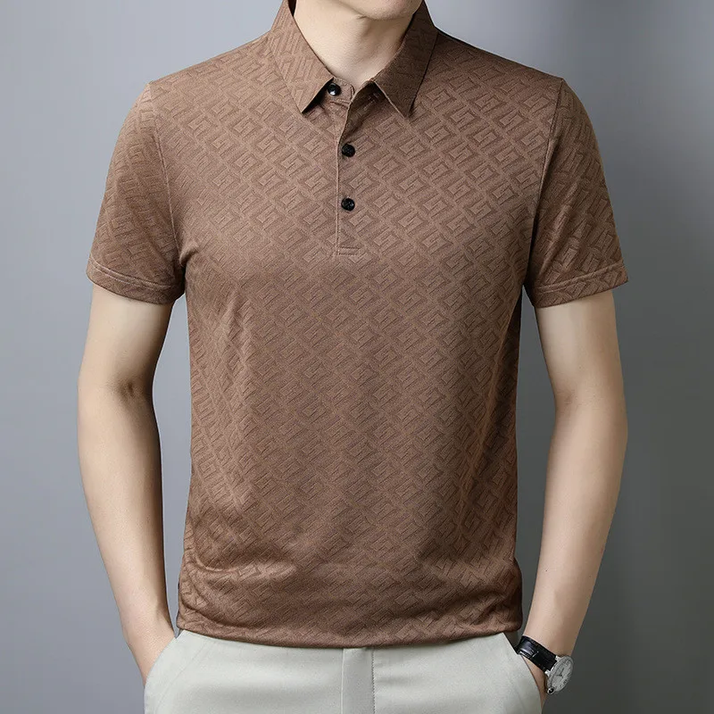 2023 New Fashion Luxury Polo Shirt for Men Solid Casual Summer Short Sleeve Clothing Korean Style Male Polo Shirt Tops