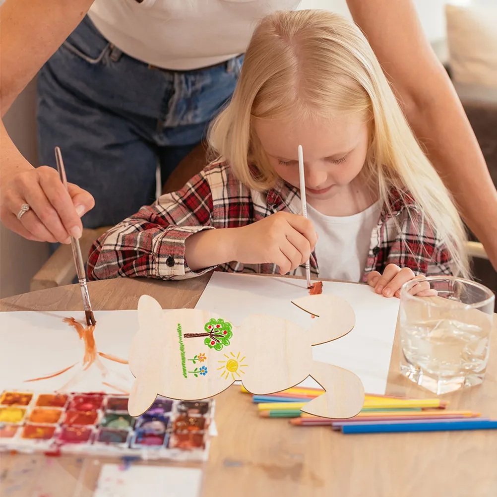 

12 Pcs Crafts Bunny Hanging Ornament Easter Door Sign Diy Blank Unfinished Wood