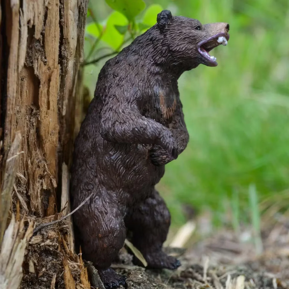 Toymany シミュレーション立ち黒/ヒグマ野生動物動物モデルおもちゃミニフィギュア人形アクション置物おもちゃ子供のギフト