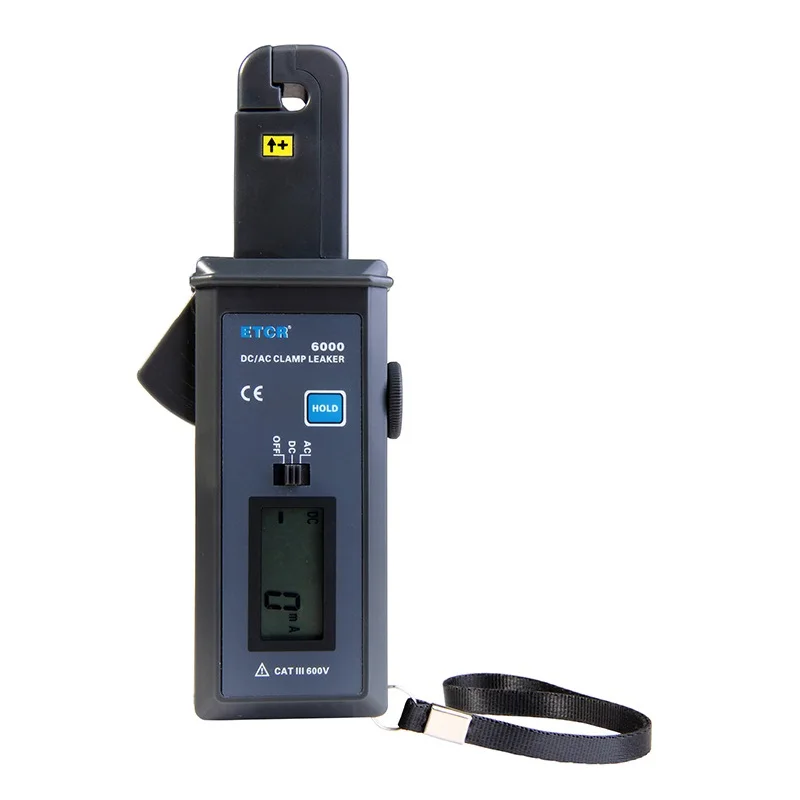 ETCR6000B ETCR6000 ETCR6100 AC/DC Leakage Current Clamp Meter 0mA-60.0A Leaker Tester Electrician Measuring Storage 99 Data